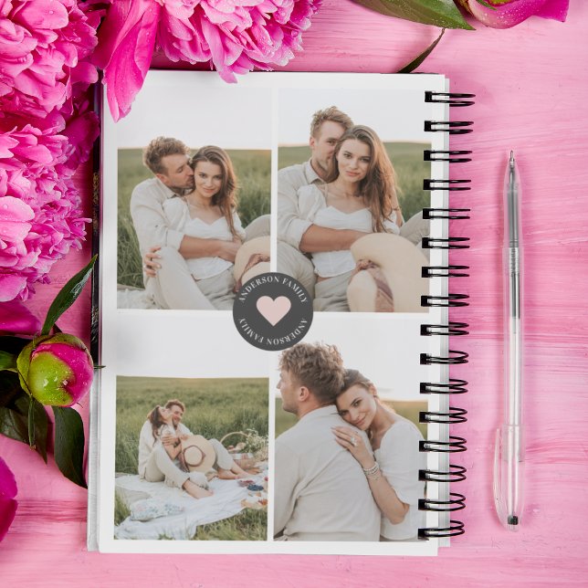 Modern Collage Personalised Family Photo Gift Notebook (Creator Uploaded)