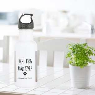 Modern Collage Photo Best Dad Dog Ever 532 Ml Water Bottle
