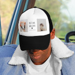 Modern Collage Photo Best Dad Dog Ever Trucker Hat<br><div class="desc">"Introducing the 'Best Dad Dog Ever'! This modern collage photo captures the heartwarming bond between a loving father and his furry companion. From long walks in the park to cosy nights on the couch, this dynamic duo is inseparable. Through thick and thin, they have each other's backs and share an...</div>