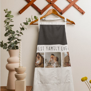 Modern Collage Photo & Best Family Ever Best Gift Apron
