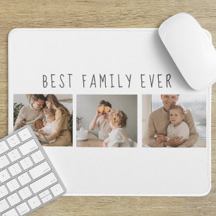 Modern Collage Photo & Best Family Ever Best Gift Mouse Pad