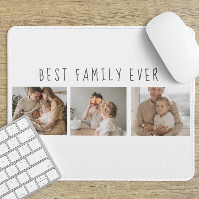Modern Collage Photo & Best Family Ever Best Gift Mouse Pad (Creator Uploaded)