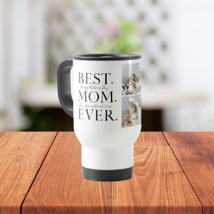 Modern Collage Photo Best Mom Happy Mothers Day Travel Mug