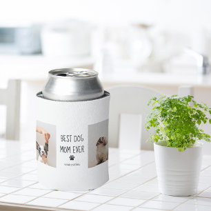 Modern Collage Photo Best Mum Dog Ever Can Cooler