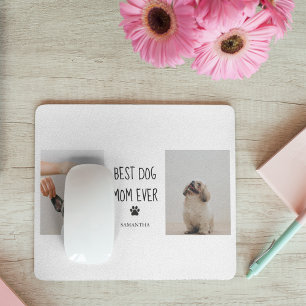 Modern Collage Photo Best Mum Dog Ever  Mouse Pad