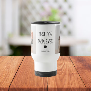 Modern Collage Photo Best Mum Dog Ever  Travel Mug