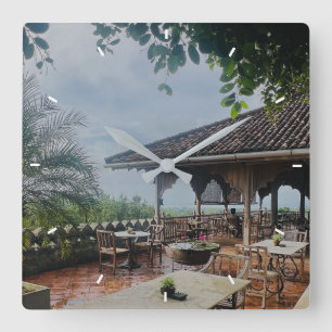 Modern Collage Photo Best Mum Ever Birthday Gift  Square Wall Clock