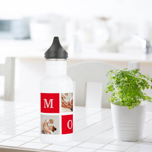 Modern Collage Photo &  Best Mum Ever Gift 532 Ml Water Bottle