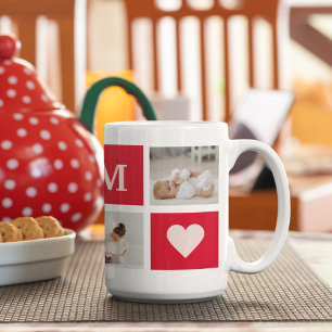 Modern Collage Photo & Best Mum Ever Gift Coffee Mug
