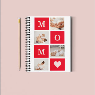 Modern Collage Photo & Best Mum Ever Gift Notebook