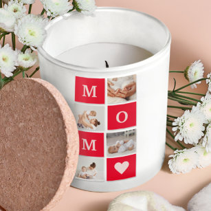 Modern Collage Photo &  Best Mum Ever Gift Square Sticker