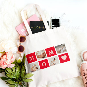 Modern Collage Photo & Best Mum Ever Gift Tote Bag