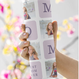 Modern Collage Photo Best Mum Ever Purple Gift Thermal Tumbler