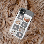 Modern Collage Photo Best Mum  Pink & Grey Gift Case-Mate iPhone Case<br><div class="desc">This modern collage photo frame makes for the perfect gift for a special mum in your life. The frame is designed with a pink and grey colour scheme, giving it a stylish and contemporary look that is sure to complement any home decor. The collage frame features multiple photo slots, allowing...</div>