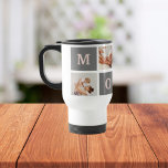 Modern Collage Photo Best Mum  Pink & Grey Gift Travel Mug<br><div class="desc">This modern collage photo frame makes for the perfect gift for a special mum in your life. The frame is designed with a pink and grey colour scheme, giving it a stylish and contemporary look that is sure to complement any home decor. The collage frame features multiple photo slots, allowing...</div>