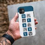 Modern Collage Photo Blue Best Hubby Ever Gift Case-Mate iPhone Case<br><div class="desc">The "Modern Collage Photo Blue Best Hubby Ever Gift" is a personalised photo gift that showcases a collection of pictures featuring the best moments shared between you and your beloved husband. This particular version features a blue theme, making it a stylish and contemporary addition to any decor.This gift is perfect...</div>