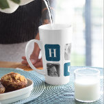 Modern Collage Photo Blue Best Hubby Ever Gift Latte Mug<br><div class="desc">The "Modern Collage Photo Blue Best Hubby Ever Gift" is a personalised photo gift that showcases a collection of pictures featuring the best moments shared between you and your beloved husband. This particular version features a blue theme, making it a stylish and contemporary addition to any decor.This gift is perfect...</div>