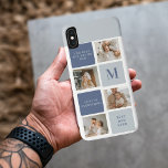 Modern Collage Photo & Blue Happy Fathers Day Gift Case-Mate iPhone Case<br><div class="desc">Modern Collage Photo & Blue Happy Fathers Day Gift is a personalised and thoughtful present to celebrate the special man in your life on Father's Day. The gift includes a beautifully designed collage photo frame with space for multiple pictures, allowing you to capture and display your favourite memories with your...</div>