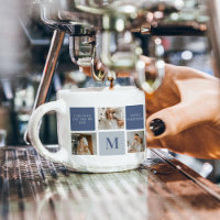 Modern Collage Photo & Blue Happy Fathers Day Gift