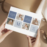 Modern Collage Photo & Blue Happy Fathers Day Gift Postcard<br><div class="desc">Modern Collage Photo & Blue Happy Fathers Day Gift is a personalised and thoughtful present to celebrate the special man in your life on Father's Day. The gift includes a beautifully designed collage photo frame with space for multiple pictures, allowing you to capture and display your favourite memories with your...</div>