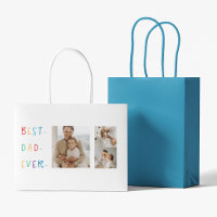 Modern Collage Photo Colourful Best Dad Ever Gift