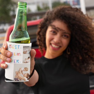 Modern Collage Photo & Colourful Best Mum Ever Gif Can Cooler