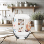 Modern Collage Photo & Colourful Best Mum Ever Gif Stemless Wine Glass<br><div class="desc">Celebrate Mum's special day with a personalised touch! Our Modern Collage Photo & Colourful "Best Mum Ever" Glass Wine Set is the perfect gift to show her how much she means to you. This exquisite set includes two elegant wine glasses, each featuring a vibrant collage of memories captured with love....</div>