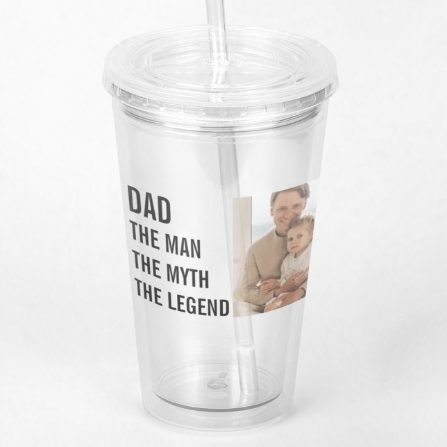 Modern Collage Photo | `Dad Gift Acrylic Tumbler (Creator Uploaded)