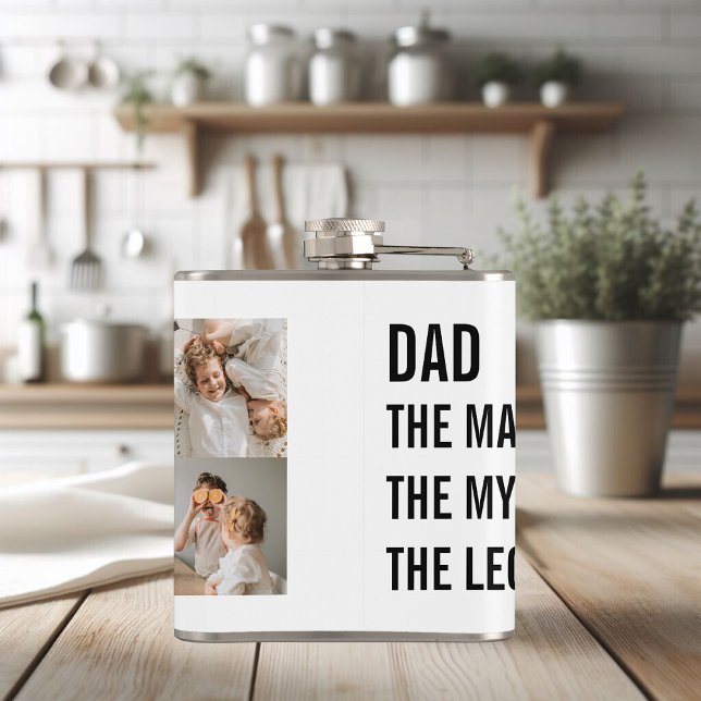 Modern Collage Photo | Dad Gift Hip Flask (Creator Uploaded)