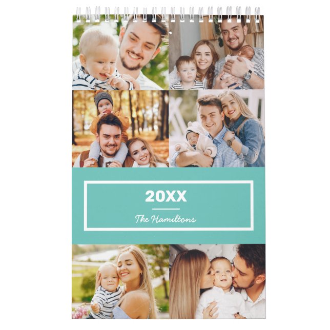 Modern Collage Photo Family 2022 Calendar (Cover)
