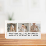 Modern Collage Photo & Grey Best Dad Ever Gift Wooden Box Sign<br><div class="desc">Modern Collage Photo & Grey Best Dad Ever Gift is a thoughtful and unique gift idea for any dad who loves photography and appreciates personalised gifts. Overall, this gift is a perfect way to celebrate Father's Day, birthdays, or any other special occasion for your dad. It is a thoughtful and...</div>