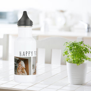 Modern Collage Photo & Happy Fathers Day Best Gift 532 Ml Water Bottle