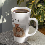 Modern Collage Photo & Happy Fathers Day Best Gift Latte Mug<br><div class="desc">A modern collage photo can make a perfect gift for Father's Day. This unique and creative gift idea involves combining different photos of you and your dad and arranging them in a visually appealing manner. It's an excellent way to celebrate your dad's life and the special bond you share with...</div>
