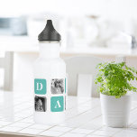 Modern Collage Photo  Happy Fathers Day Gift 532 Ml Water Bottle<br><div class="desc">Introducing the Modern Collage Photo Happy Father's Day Gift in a mint colour theme. This unique and personalised gift is designed to celebrate the special bond between a father and their loved ones.The Modern Collage Photo Happy Father's Day Gift is a beautifully crafted collage frame that can be customised with...</div>