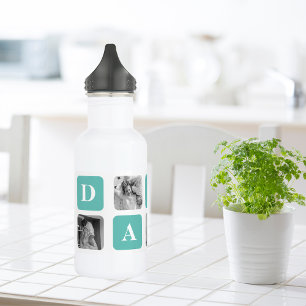 Modern Collage Photo  Happy Fathers Day Gift 532 Ml Water Bottle