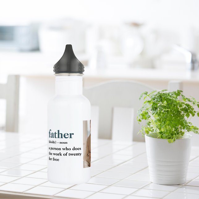 Modern Collage Photo Happy Fathers Day Gift 532 Ml Water Bottle (Creator Uploaded)