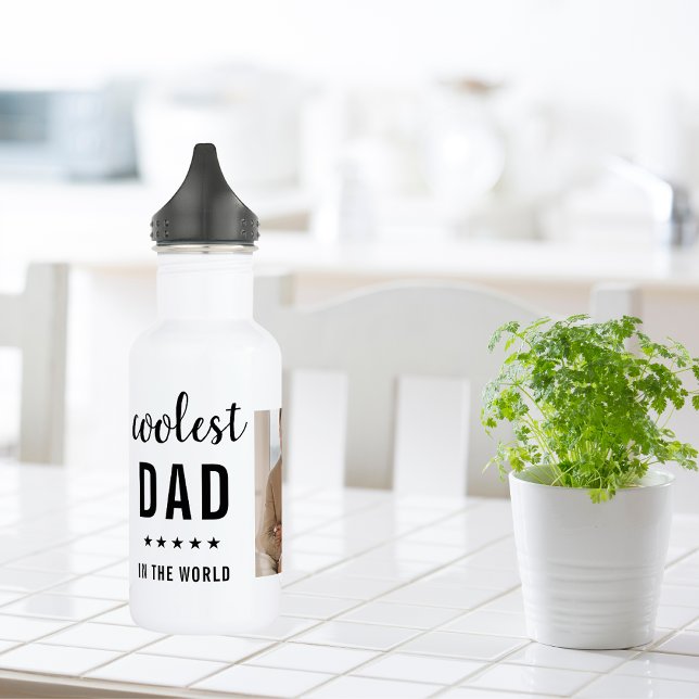 Modern Collage Photo Happy  Fathers Day Gift 532 Ml Water Bottle (Creator Uploaded)