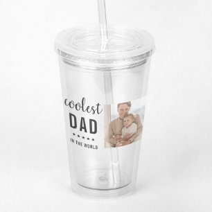Modern Collage Photo Happy  Fathers Day Gift Acrylic Tumbler