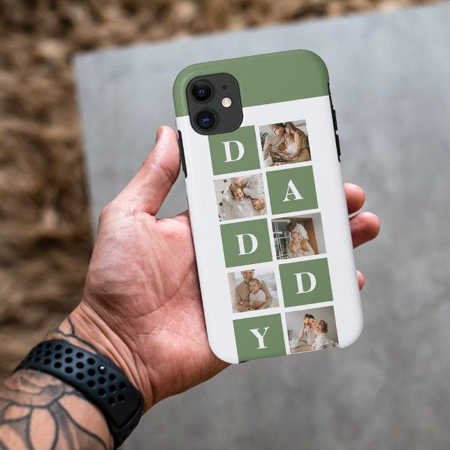 Modern Collage Photo & Happy Fathers Day Gift Case-Mate iPhone Case (Creator Uploaded)