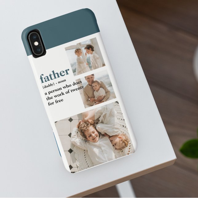 Modern Collage Photo Happy Fathers Day Gift Case-Mate iPhone Case (Creator Uploaded)