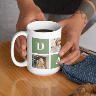 Modern Collage Photo & Happy Fathers Day Gift Coffee Mug