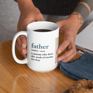 Modern Collage Photo Happy Fathers Day Gift Coffee Mug
