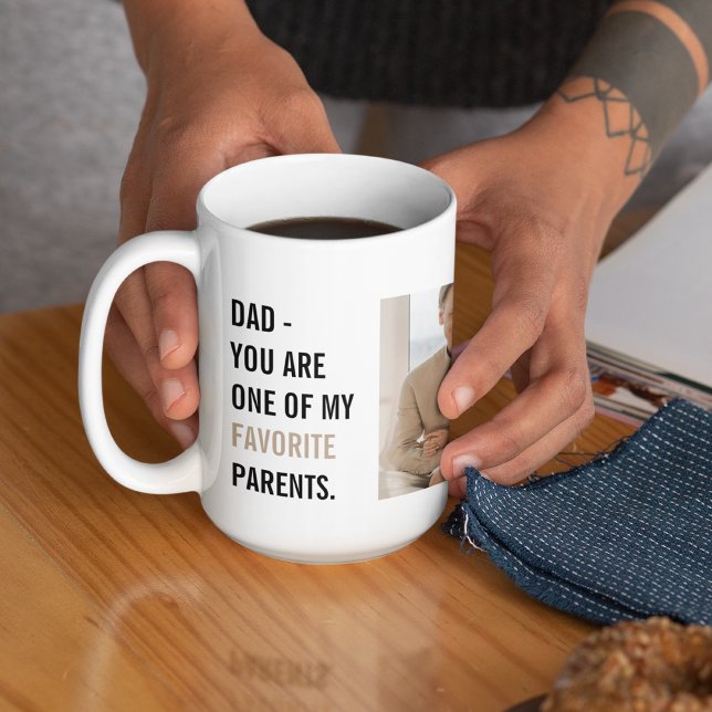 Modern Collage Photo & Happy Fathers Day Gift Coffee Mug (Creator Uploaded)