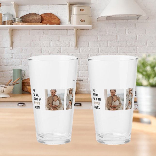 Modern Collage Photo & Happy Fathers Day Gift Glass (Creator Uploaded)