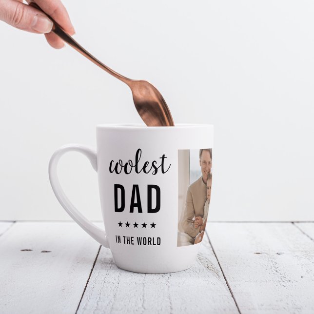 Modern Collage Photo Happy  Fathers Day Gift Latte Mug (Creator Uploaded)