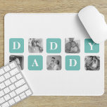 Modern Collage Photo  Happy Fathers Day Gift Mouse Pad<br><div class="desc">Introducing the Modern Collage Photo Happy Father's Day Gift in a mint color theme. This unique and personalized gift is designed to celebrate the special bond between a father and their loved ones.The Modern Collage Photo Happy Father's Day Gift is a beautifully crafted collage frame that can be customized with...</div>