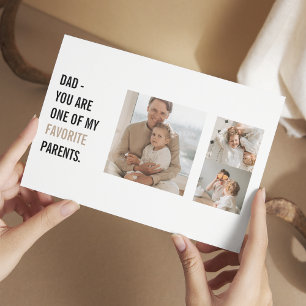 Modern Collage Photo & Happy Fathers Day Gift Postcard