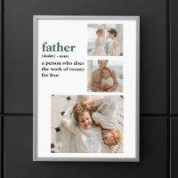 Modern Collage Photo Happy Fathers Day Gift