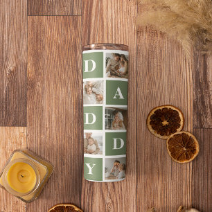 Modern Collage Photo & Happy Fathers Day Gift Thermal Tumbler
