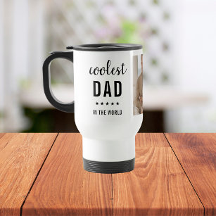 Modern Collage Photo Happy  Fathers Day Gift Travel Mug